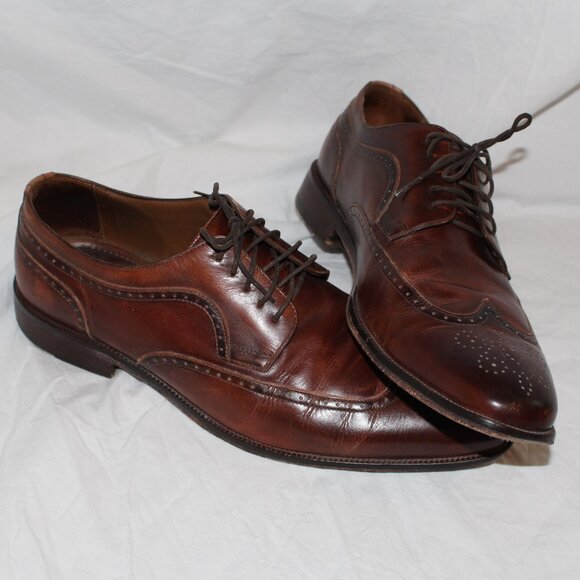 Johnston & Murphy Brogue/Wing Tip Style Mahogany Lace Oxford Dress Shoe Men 11.5 main image 11